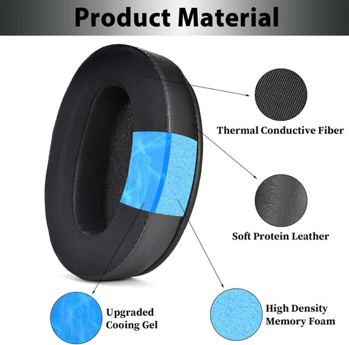 WH-XB910N Replacement Ear Pads, Upgrade Cooling Gel Earpads Cushions for Sony WH-XB910N Noise Cancelling Headphones, Ear Pads Cushions with Soft M...