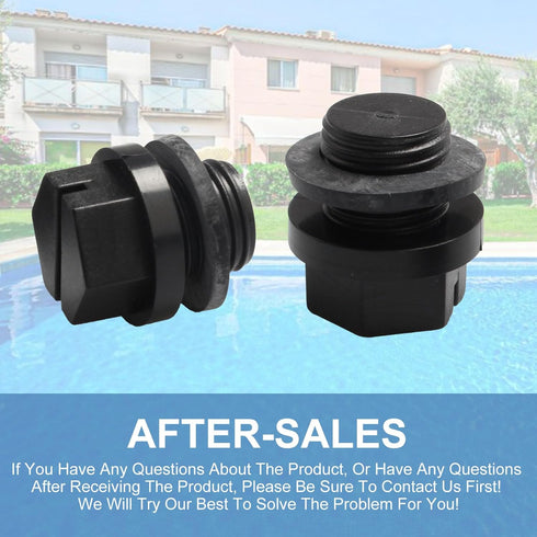 SPX1700FG Pool Pump Pipe Plug Drain Plugs with Gaskets 2-Pack Compatible with Hayward Pool Cleaner Pumps & Power-flo LX Pump Series for Swimming P...