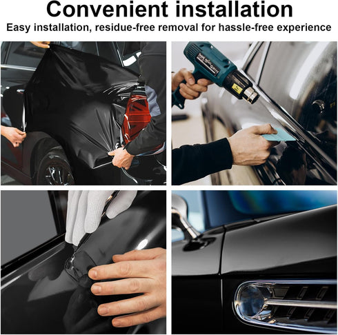 TECKWRAP 11.5"x60" Matte Black Vinyl Wrap Film, DIY Friendly, Durable, with Air Release Technology, Adding Style and Protection to Your Vehicle...
