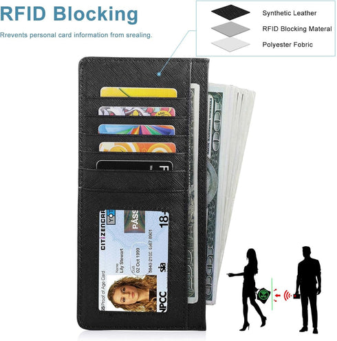 XEYOU Women Slim Rfid Blocking Credit Card Case Holder Wallet Zip ID Case Wallet Small Compact Leather Wallet Coin Purse...