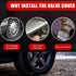 Zicine 12 PCS Car Tire Valve Stem Caps, Aluminum Alloy Wheel Valve Covers with Rubber O-Ring, Corrosion Resistant Leak-Proof Tire Air Cap Set, Uni...