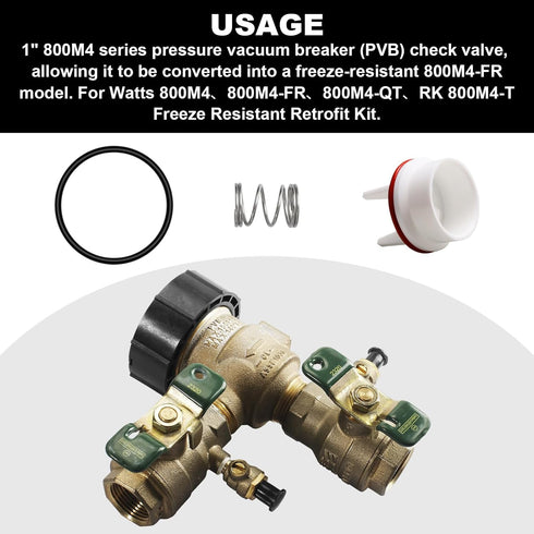 for Watts 1" Pressure Vacuum Breaker Vent Float Kit Work with 800M4, 800M4-FR, 800M4-QT & RK 800M4-T...
