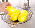 Short Curved-Edge Modern Creative Stylish Single Tier Dish,Metal Iron Wire Fruit Vegetables Bread Decorative Stand Serving Bowls Basket Holder (Bl...
