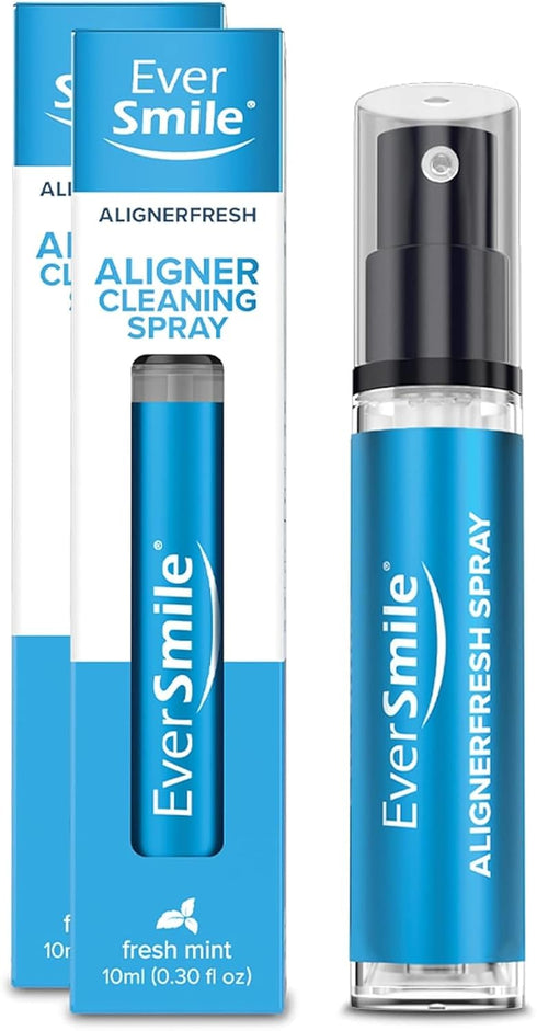 EverSmile AlignerFresh Cleaning Spray for Invisalign and All Clear Aligners and Retainers – On-the-Go Cleaning & Teeth Whitening, Kills Bacteria, ...