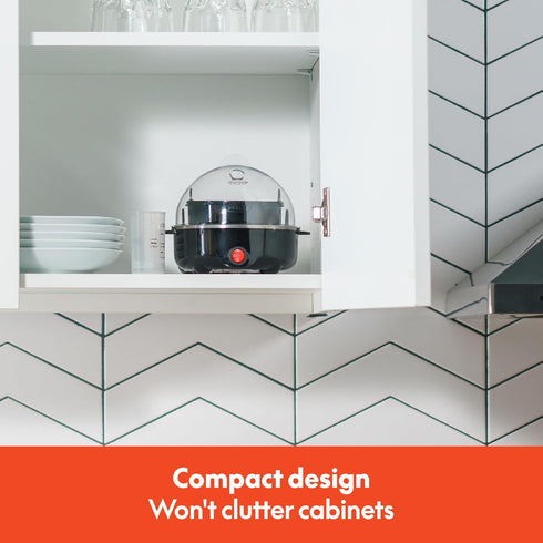 BELLA Rapid Electric Egg Cooker and Poacher with Auto Shut Off for Omelet, Soft, Medium and Hard Boiled Eggs - 7 Egg Capacity Tray (1 Pack) Black...