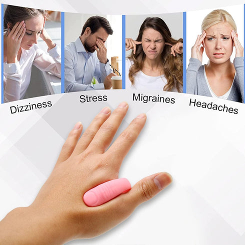 GLOGLOW 2Pcs Mouth Clips, Wearable Acupressure Hand Clip Small Plastic Meridian Massage Clip for Headache Pain Relief...