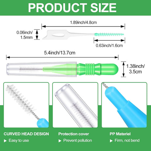 350 Pieces Interdental Brush Tooth Floss Tooth Cleaning Tool Toothpick Dental Tooth Flossing Head Oral Dental Flosser Teeth Soft Dental Picks Refi...