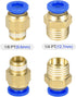 uxcell Pneumatic Air Hose Tubing PU Air Compressor Tube 4mm(5/32'') ID x 6mm(1/4'') OD x 10m/32.8Ft Pipe Blue with Connect Fitting Kit...