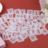 AIEX 43pcs 1 Inch Letter and Number Templates, Reusable Plastic Uppercase Letter Stencils Alphabet Stencils Punctuation Marks Symbol Numbers Craft...