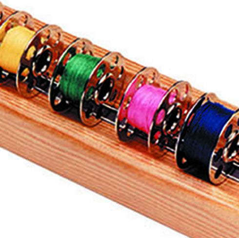 Bobbin Rack Magnet - Handmade Hardwood Holder for Metal Bobbins - Magnetic Bobbin Holder – Bobbin Storage Rack – Bobbin Thread Organizer - Class 1...