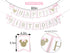 Minnie Happy Birthday Decorations - Minnie 1st/First Birthday Banner,Mouse Pink And Gold Birthday Banner,Mouse Birthday Party Banner...