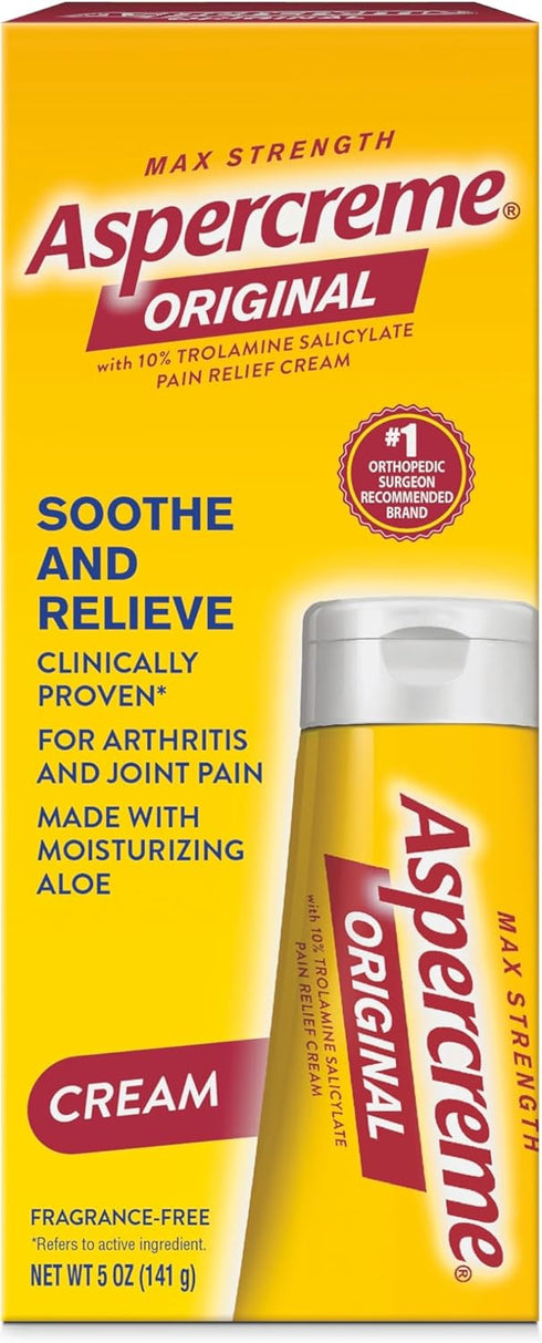 Aspercreme Maximum Strength Pain Relief Cream With Aloe, 3 oz., for Arthritis Joint & Muscle Pain...