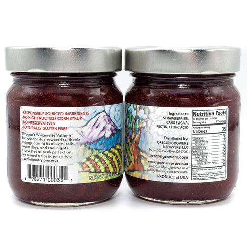 Oregon Growers Strawberry Fruit Spread - Organic Strawberry Jam, Organic Strawberries, Strawberry Jelly, Strawberry Spread, Fruit Jam, All Natural...