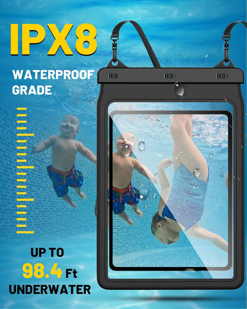 AICase Universal iPad Waterproof, Dry Bag Pouch for iPad Pro 12.9 5th/4th/3rd Gen iPad Pro 11/10.5/9.7, New iPad 9.7, iPad Pro 9.7, iPad Air 4/Air...