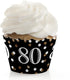 Big Dot of Happiness Adult 80th Birthday - Gold Party Decorations Cupcake Wrappers Set 12...
