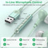 Computer Headphones USB Headset with Microphone for PC PS5 PS4 Laptop 7.5FT Cord Magnetic in-Ear Earbuds Audio Control Mute Function for Desktop N...
