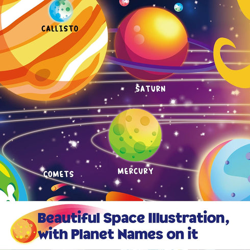 SYNARRY 100 Piece Puzzles for Kids, Space Puzzle for Kids Ages 4-8 Solar System Puzzle for Kids 3-5, 100 Pieces Puzzles for 3 4 5 6 7 8 Year Olds ...