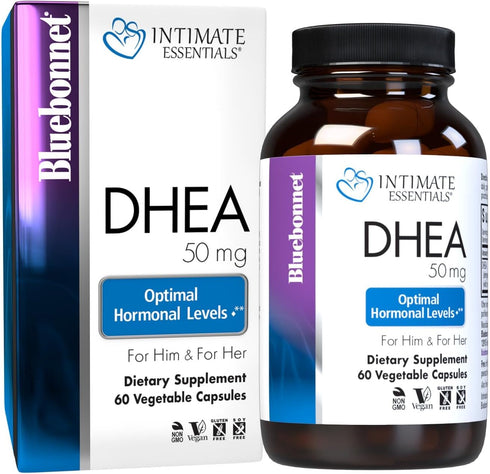 Bluebonnet Nutrition Intimate Essentials DHEA 50mg, for Fertility Function and Optimal Hormone Levels in Both Men and Women*, Non-GMO, Kosher, Veg...