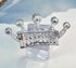 Gyn&Joy Shine Silvery Tone Clear Crystal Rhinestones Queen Princess Crown Pin Brooch...