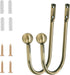 Curtain Holdback, 2 Pcs Wall Mounted Drapery Tiebacks with Screws, Heavy Duty Metal Decorative Window Drapery Holder Curtain Hook, Brass...