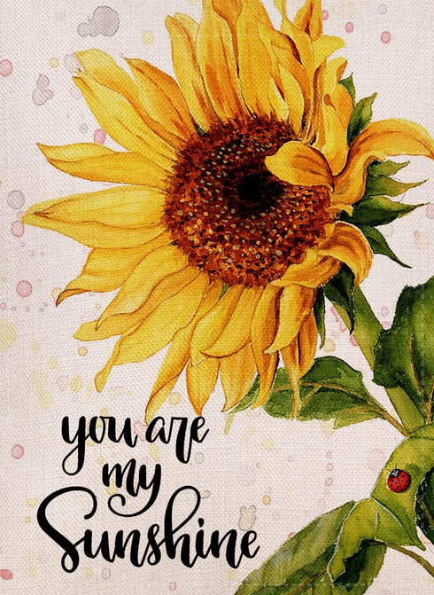 You are My Sunshine Sunflower Garden Flag 12.5 x 18 Inch Vertical Double Sided, Spring Summer Seasonal Yard Outdoor Decoration...