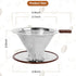 Pour Over Coffee Dripper?Reusable Stainless Steel Drip Cone Coffee Filter, Update Double Ultra Fine Micro Mesh Filter, Professional Paperless Drip...