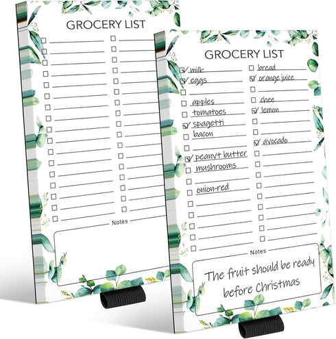 Joyberg 2 PCS Magnetic Grocery List Pads for Fridge, 4.5x7.5 Inches Magnetic Note Pad for Fridge, Grocery List Magnet Pad for Fridge, Magnetic Not...