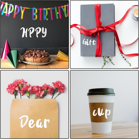 10 Sheets Waterproof Vinyl Letters Stickers, 1in 2in Self Adhesive Alphabet Stick Lower Case Letters Stickers Uppercase Letters Stickers for Craft...