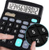 YOUHO Calculator, 12-bit Solar Battery Dual Power Standard Function Electronic Calculator with Large LCD Display Office Calculator Black(NO Batter...