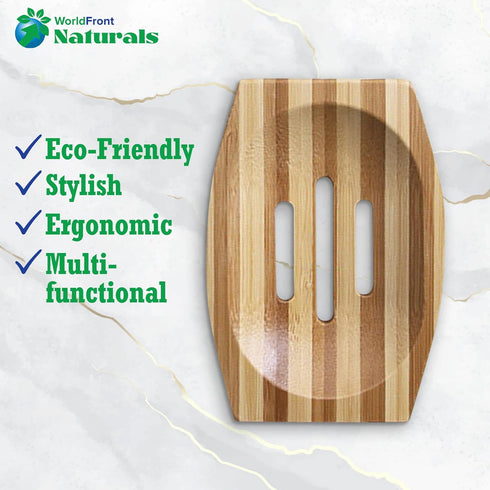 Naturals Bamboo Soap Dish for Shower, Natural and Eco-Friendly Soap Holder Tray for Shower Wall - Wooden Self Draining Soap Dish for Bathroom, Kit...