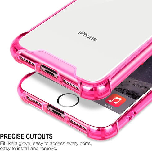 SALAWAT for iPhone SE 2020 Case, iPhone 7 Case, Clear iPhone 8 Case Cute Anti Scratch Slim Phone Case Cover TPU Bumper Hard PC Back Shockproof Pro...