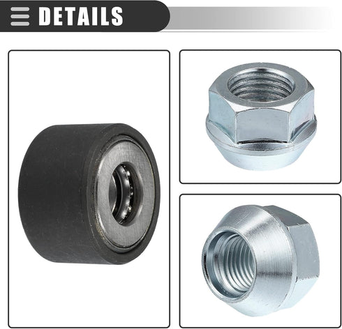 Motoforti Universal Wheel Stud Installer Tool, Tire Stud Tool, M12x1.25 M12x1.5 M14x1.5, Iron, with 3/4" Hex Wheel Lug Nuts, Silver Tone, 1 Set...