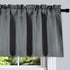 DONREN Medium Grey Valance -Basement Valances for Small Window with Rod Pocket (2 Panels,42 by 12 Inch)...