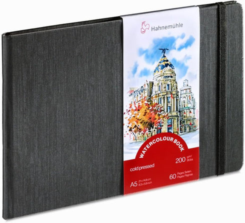 Hahnemuhle 10628811 Watercolour Book - A5 200 gsm 30 Sheets - Landscape, White...