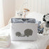 INough Baby Gift Baskets Empty Large Storage Container Fabric Toys Basket, Elephant Toy Box with Drawstring Closure for Wipes and Diapers, Nursery...