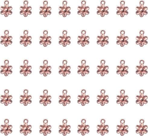 Ruwado 50 Pcs Little Flowers Charms Metal Vintage Cute Vintage Small Flower Pendants for Jewelry Making Kit Bracelet Necklace DIY Making Crafting ...