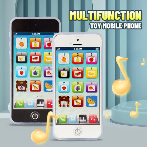 Yphone, Pretend Smart Mobile Toy Phone for Toddler Baby & Kids, Musical English Learning Preschool Education Electronic Cell Phone Gift for Boys &...