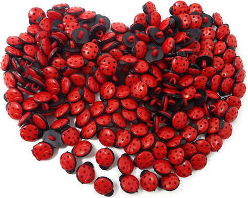 Honbay 200PCS Plastic Mini Ladybug Buttons Garden Insect Design Sewing Craft Buttons Embellishments for Scrapbooking Clothing DIY Craft and other ...