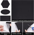 BENECREAT Black Self-Adhesive Felt Fabric 11.8" x 78.7" Shelf Liner for DIY Costume Making and Jewelry Drawer Box Fabric Peel Stick, 3mm Thick...