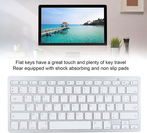 Zopsc Language Keyboard, Portable Compact Ultra Thin Bilingual Language Keyboard, Bluetooth Keyboard for iOS, for Android, for Windows, for SmartT...