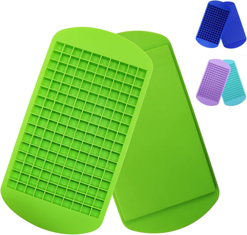 Silicone Mini Ice Cube Trays 2 Pack, 160 Small Ice Cube Molds Easy Release Crushed Ice Cube for Chilling Whiskey Cocktail, BPA Free Flexible Stack...
