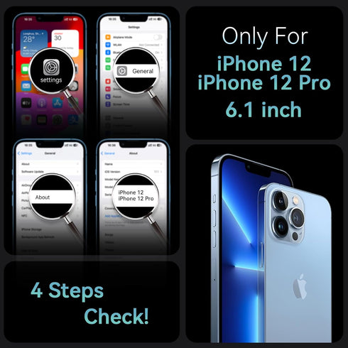 Fin2feel Magnetic for iPhone 12/iPhone 12 Pro Case with Screen Protector, Compatible with MagSafe, Protection Protective Phone Case Shockproof Cov...