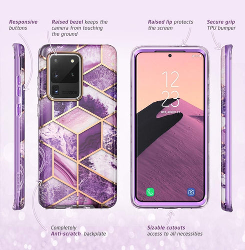 i-Blason Cosmo Series Case for Samsung Galaxy S20 Ultra 5G (2020 Release), Slim Stylish Protective Case Without Built-in Screen Protector, Ameth, ...