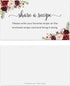321Done Red Roses Request a Recipe Card (Set of 50) 3.5x2 White - Floral Share a Recipe Card for Bridal Shower Invitation, Keepsake, Heavy Cardsto...