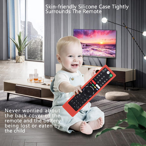 Protective Silicone Remote Case for Sony RMT-TX102U RMF-TX200U RMT-TX200U RMF-TX300U Smart Android TV Voice Controller Washable Anti-Lost Remote C...