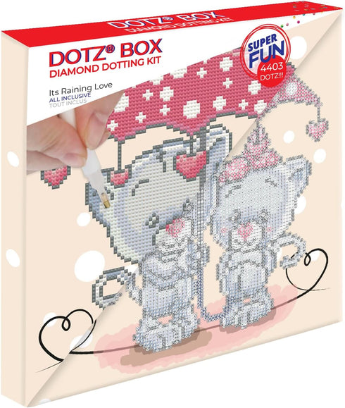 DIAMOND DOTZ ® - Its Raining Love Dotz Box, Partial Drill, Round Dotz, Diamond Painting Kits, Diamond Art Kits for Adults, Gem Art, Diamond Art, K...