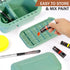 DUGATO Paint Brush Cleaner Washer, Multifunction Painting Brush Basin Holder and Organizer with Tray Palette Lid & 2 Art Sponges for Acrylic, Wate...