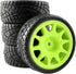 4PCS 12mm Hub Wheels Tires Set 1:10 1:12 1:16 Off Road RC Cars Rubber Tires Set for HSP 94122 94123 94103 3850 3851 FW06 RC Cars(Green)...