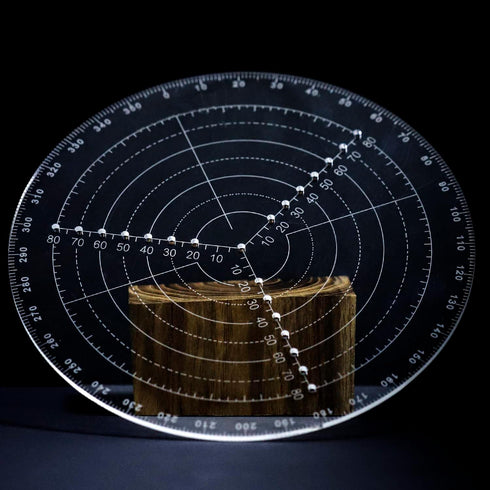 200mm/7.8 Inch Round Circle Center Finder Compass Tool for Wood Turners Bowls Lathe Work Clear Acrylic with Stainless steel centering needle and p...