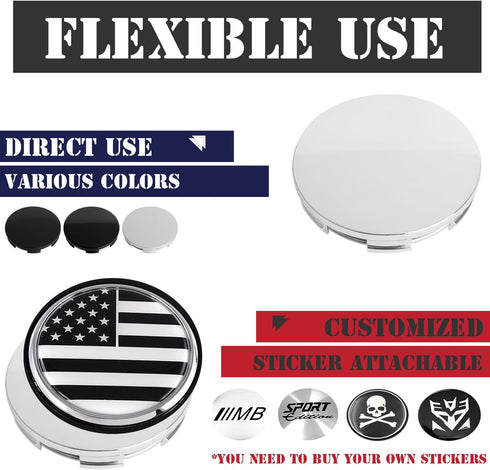 KitsPro 2.7Inch 69MM Wheel Center Caps for Honda Accord Civic CRV Pilot Rim Hub Caps 44732 S9A A00, Pack of 4 (Chrome, Outer 69MM, Inner 64MM)...